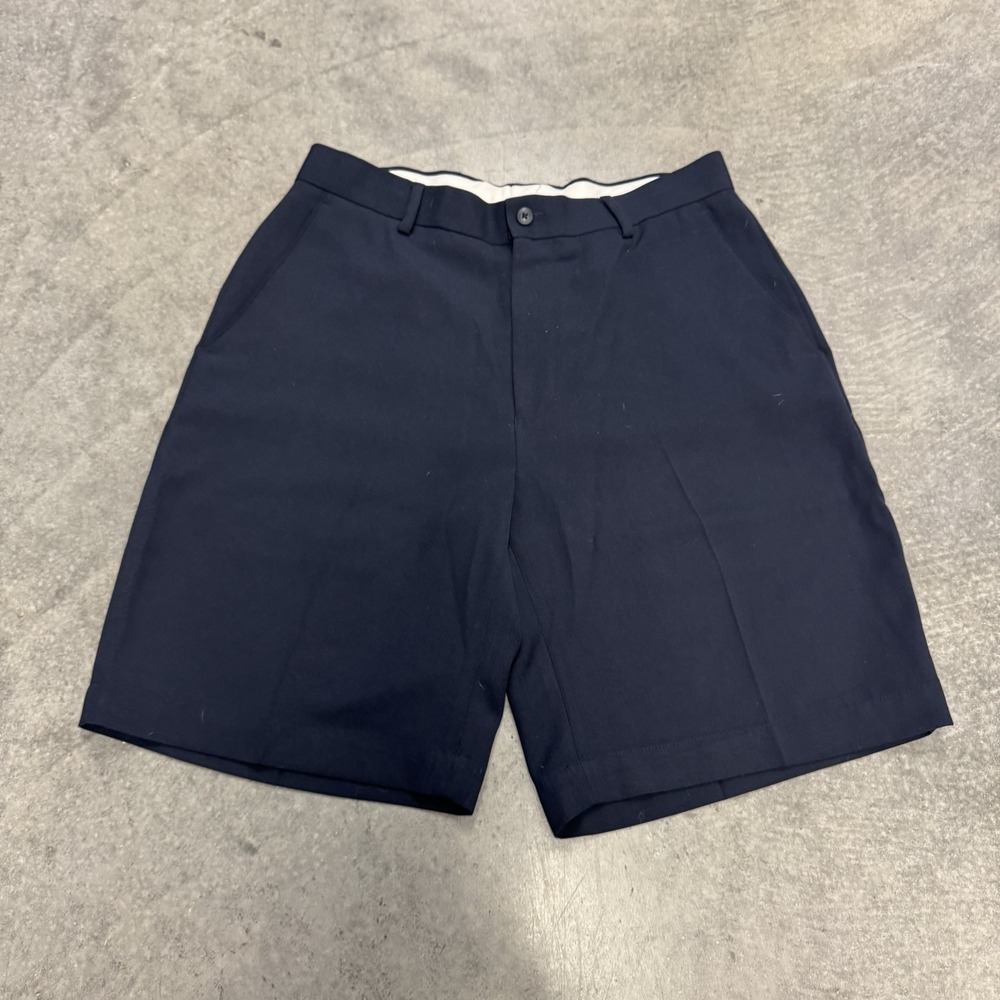 Men's Golf Shorts Alan Flusser Navy Blue Preppy Minimalist Essential 32